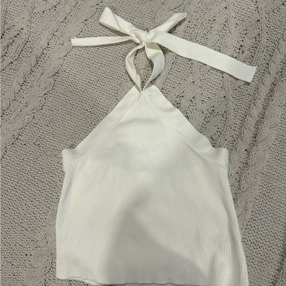 Wilfred Elegant White Halter Top